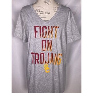 USC Trojans Apparel Grey Fight On Logo T-Shirt Women's XL